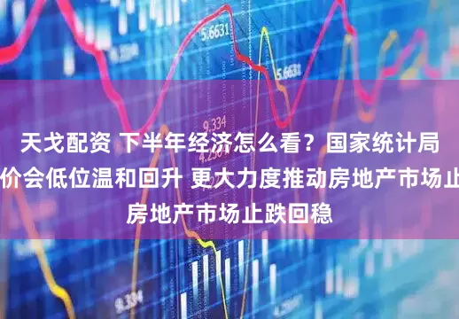 天戈配资 下半年经济怎么看？国家统计局回应 物价会低位温和回升 更大力度推动房地产市场止跌回稳